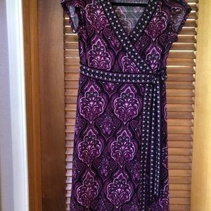Black/Purple wrap dress